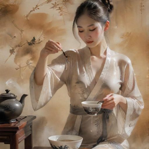 茶艺师优雅泡茶展现传统魅力