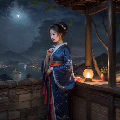 工作室入口夜景，散发高级氛围