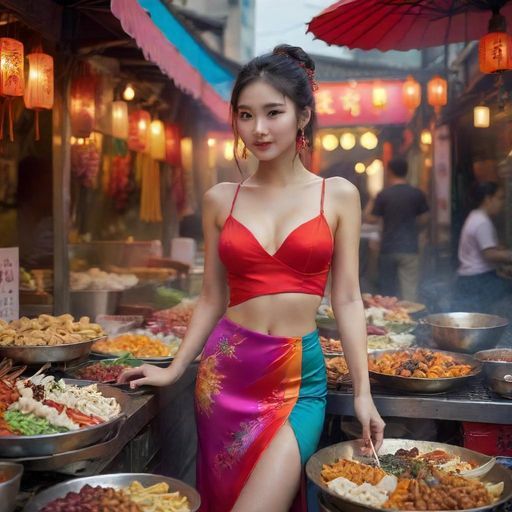 街头小吃展现味蕾享受