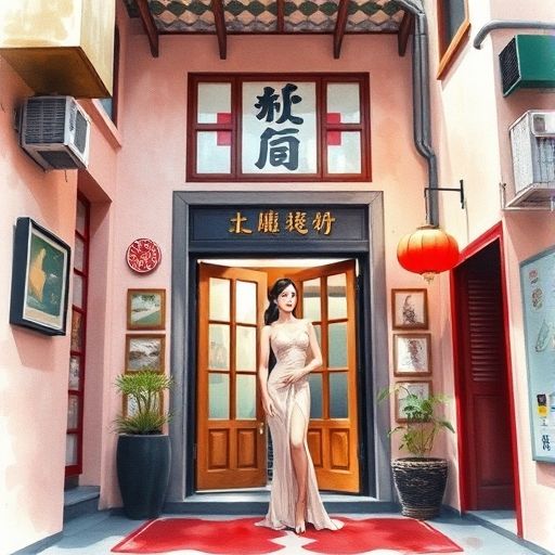 老巷子里隐藏的茶室入口