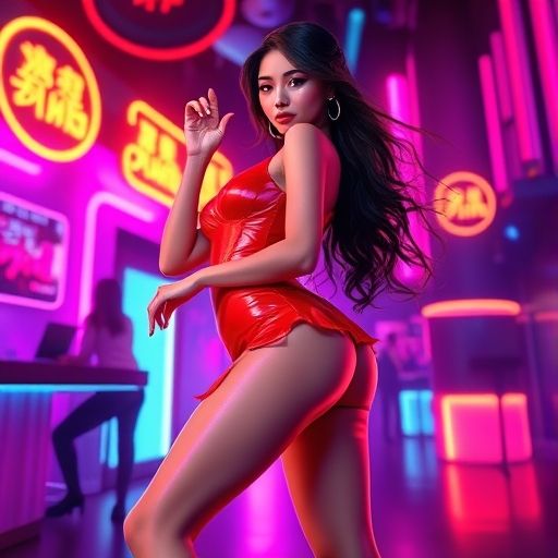 女孩展现舞台魅力