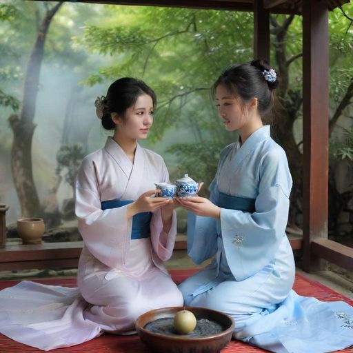 老茶楼里，茶香与欢笑交织
