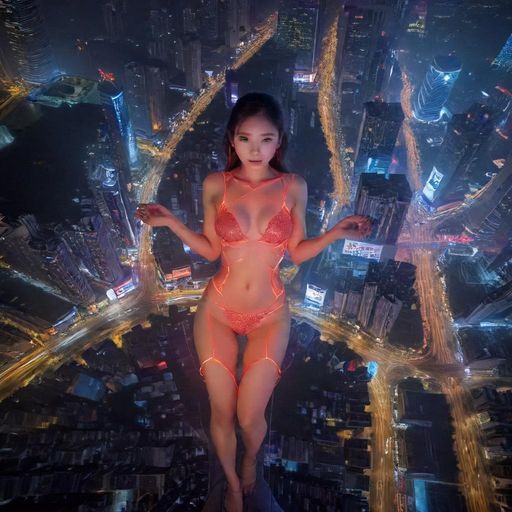 展示广州QT场夜晚的繁华景象