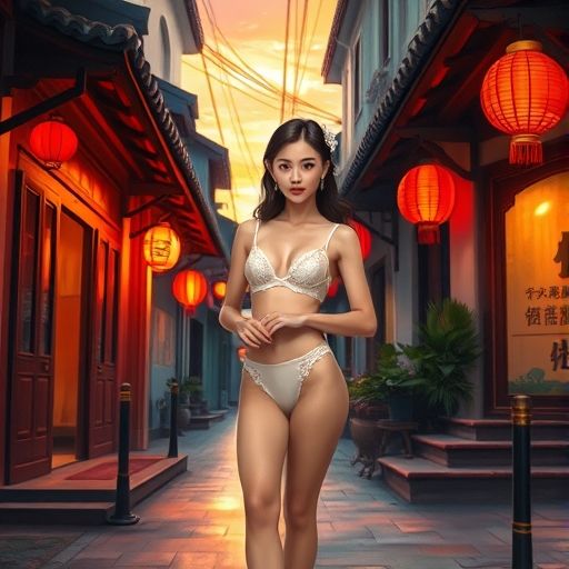 夕阳下的茶肆，安静又治愈