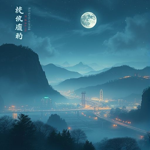 茶室窗外的珠江夜景