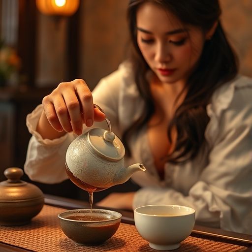 茶艺师优雅的泡茶动作