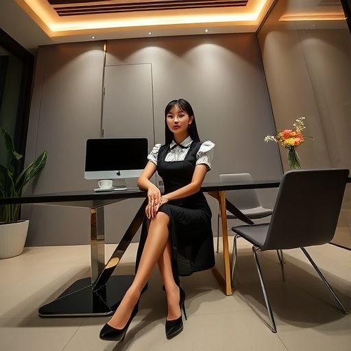 白领享受外卖茶饮的办公场景