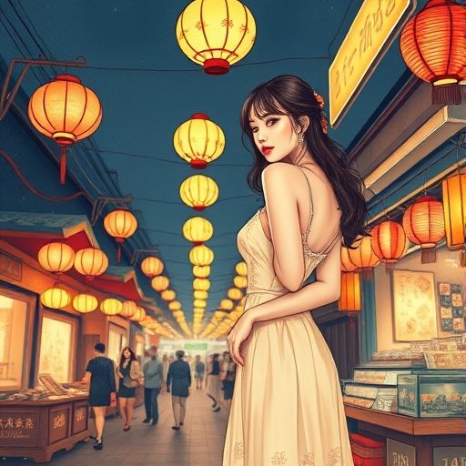夜市摊位展现美食诱惑