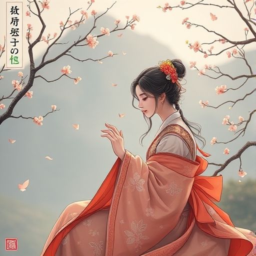 汉服茶会的唯美画面
