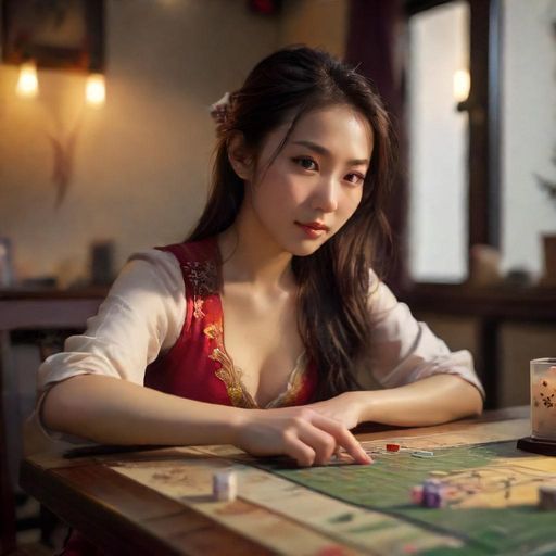 桌游互动场内的欢乐瞬间