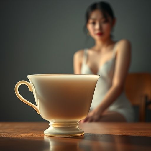 茶杯中氤氲的热气带来宁静的享受
