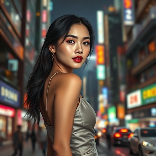 广东夜色下的繁华都市景象