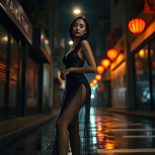 广佛街巷夜景