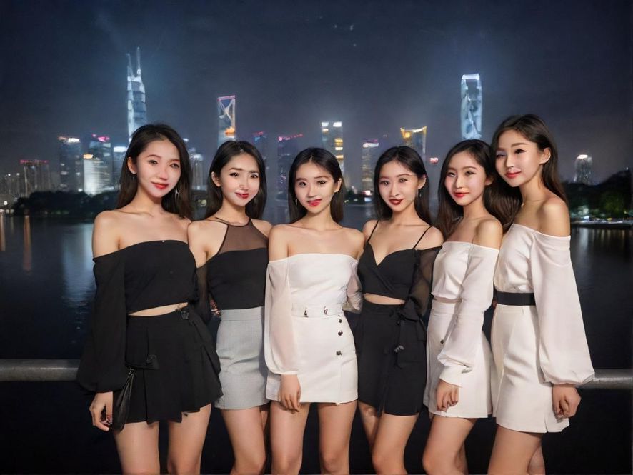 杭州西湖边酒吧夜景灯光璀璨