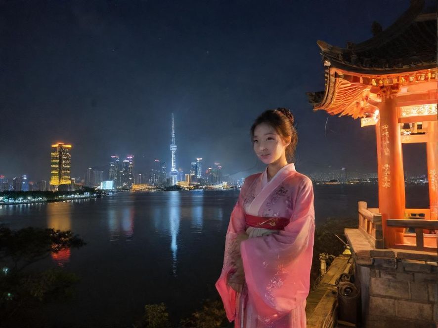 罗湖夜幕下，霓虹闪烁，隐藏着无数故事的城市一角。