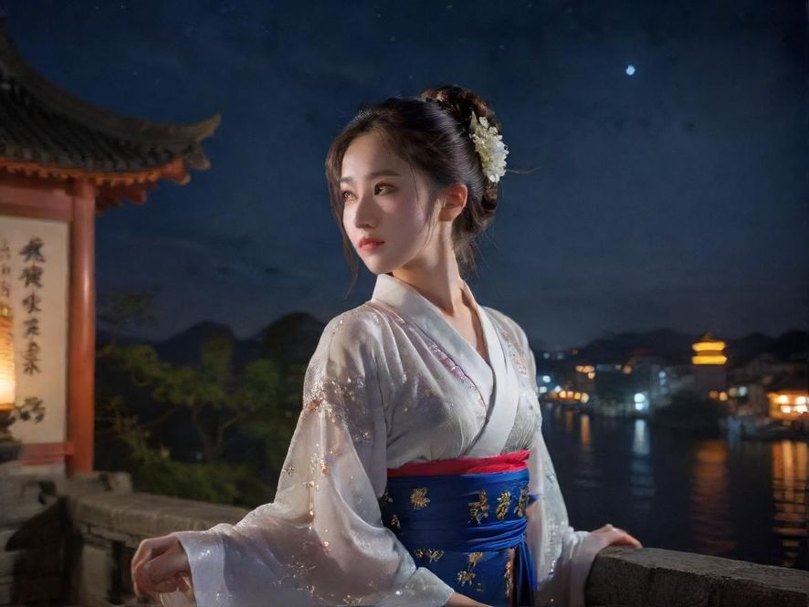 广州夜色下的城市景象