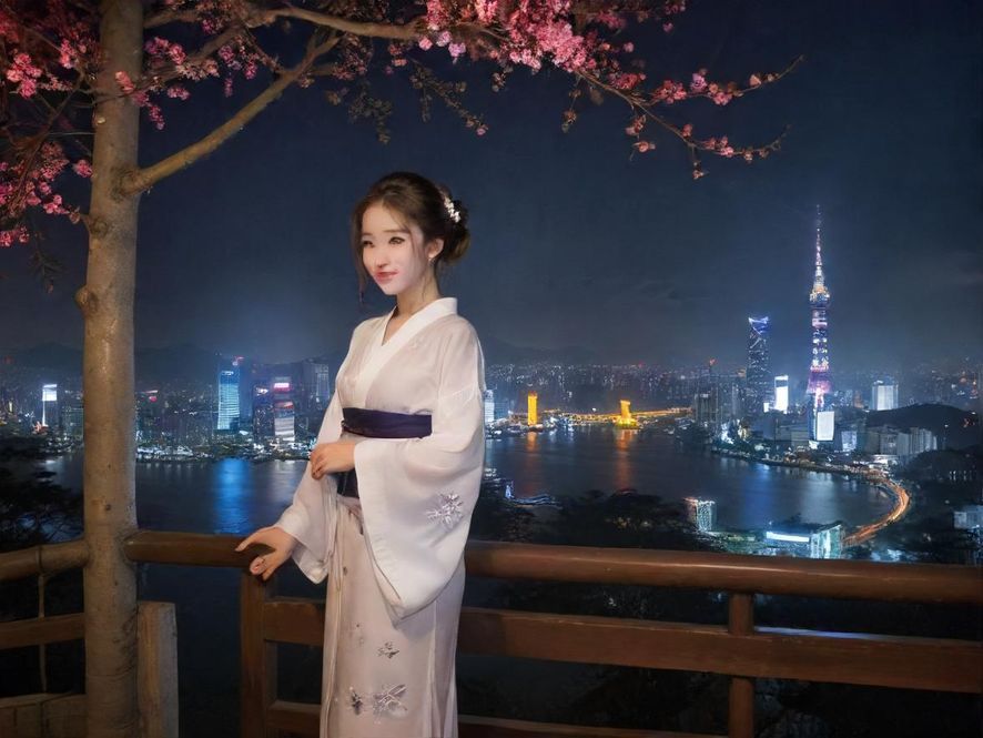 城市夜色下的休闲场所