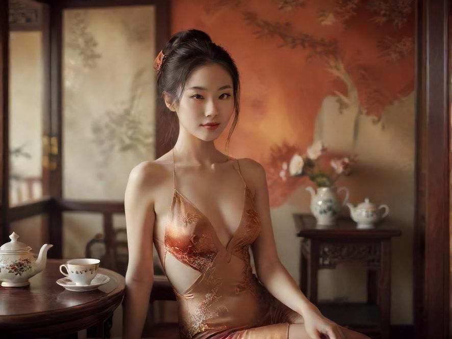 天河私密茶馆的温馨一角