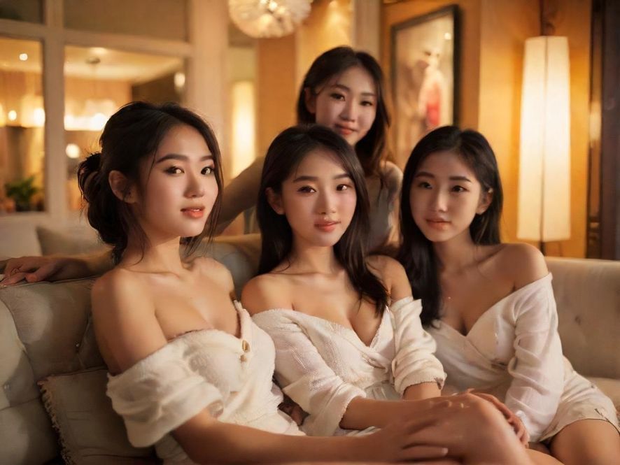 一个温馨舒适的私密休闲空间，柔和的灯光营造出放松的氛围。
