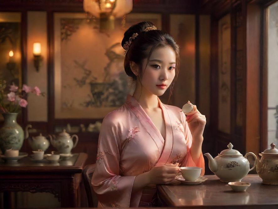 舒适私密的茶室环境