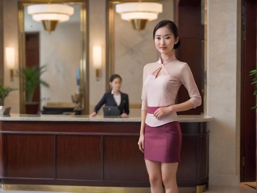 深圳明珠水会客服人员在豪华大堂