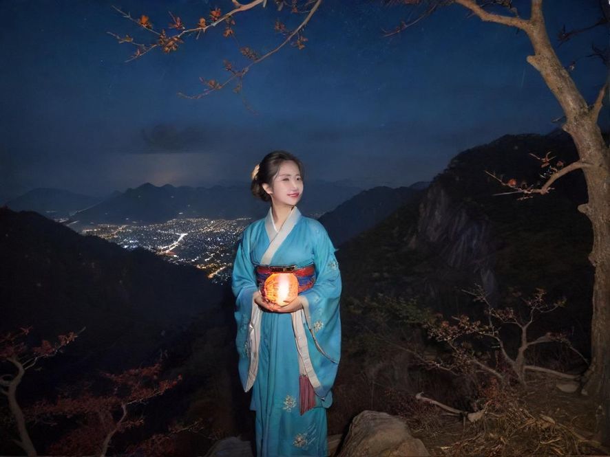 广佛夜色下的都市风景