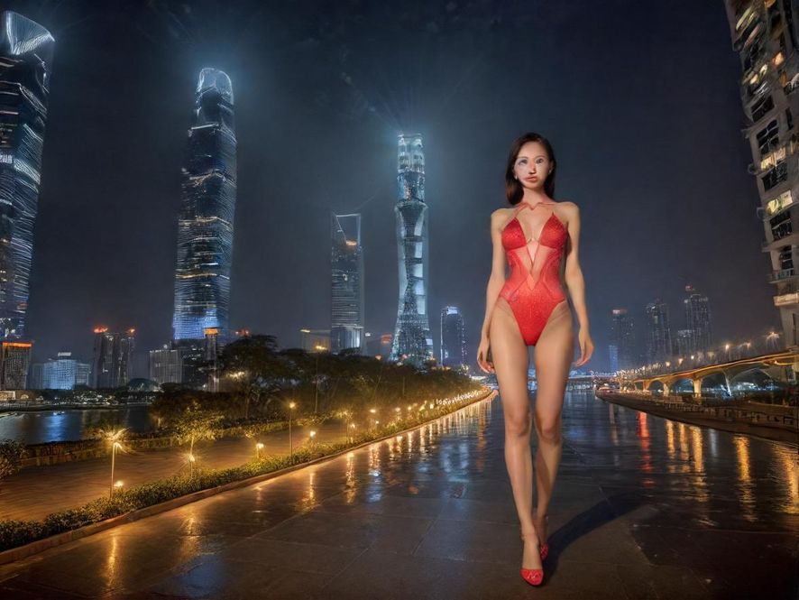 广州番禺夜场周边夜景风光