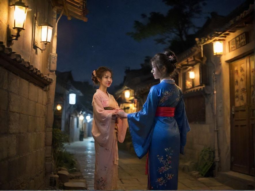 广州天河区繁华的夜景街道