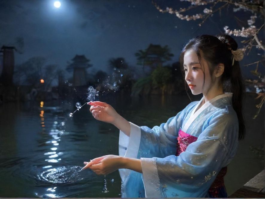 深圳水会吧夜场灯光水池