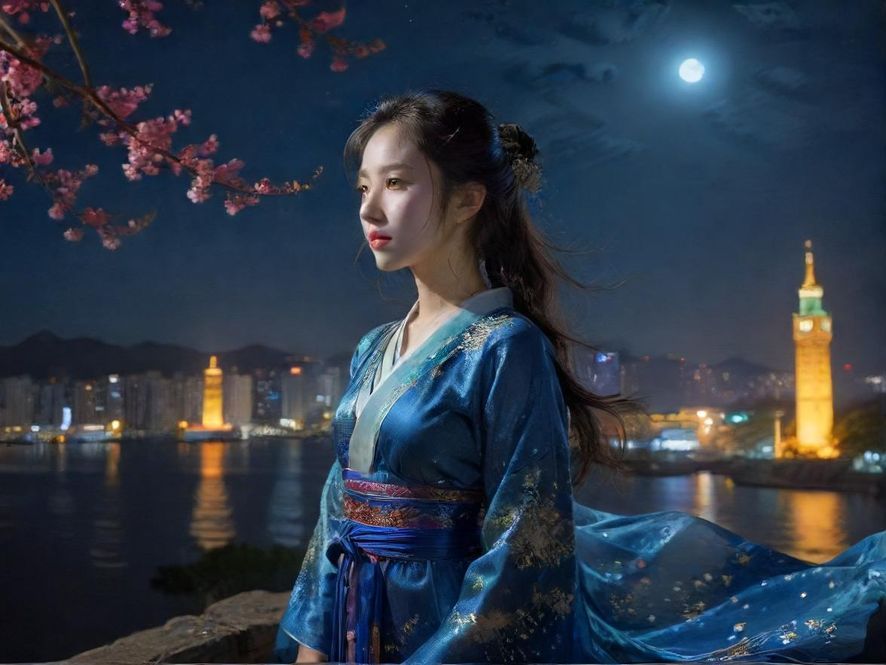 上海夜色街景