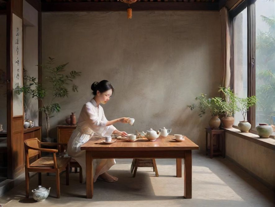 深圳福田喝茶工作室茶艺师服务场景