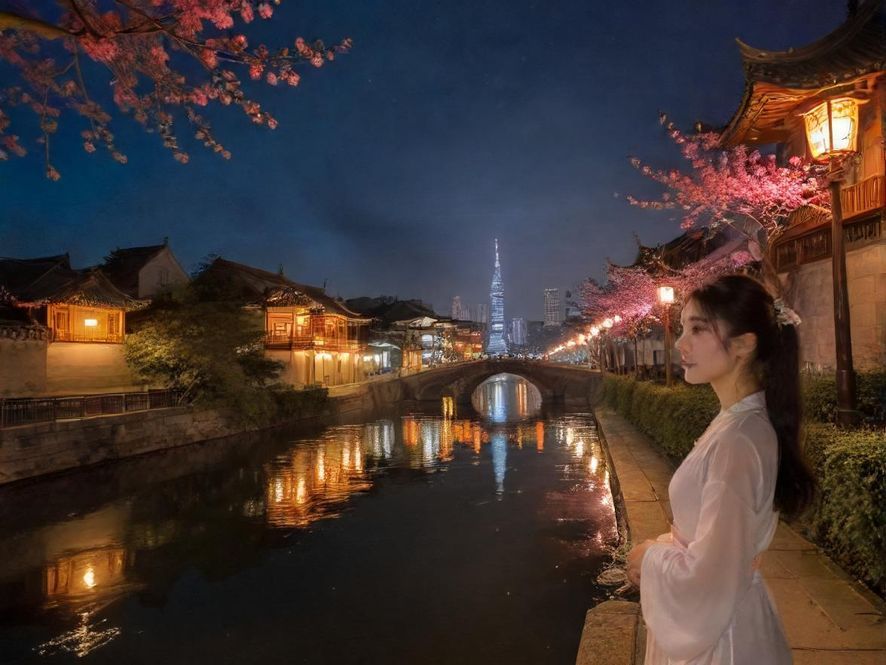 广佛休闲会所入口夜景