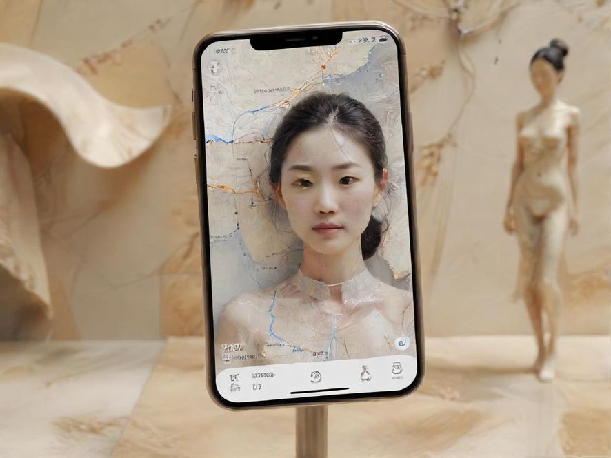 智能手机屏幕显示地图