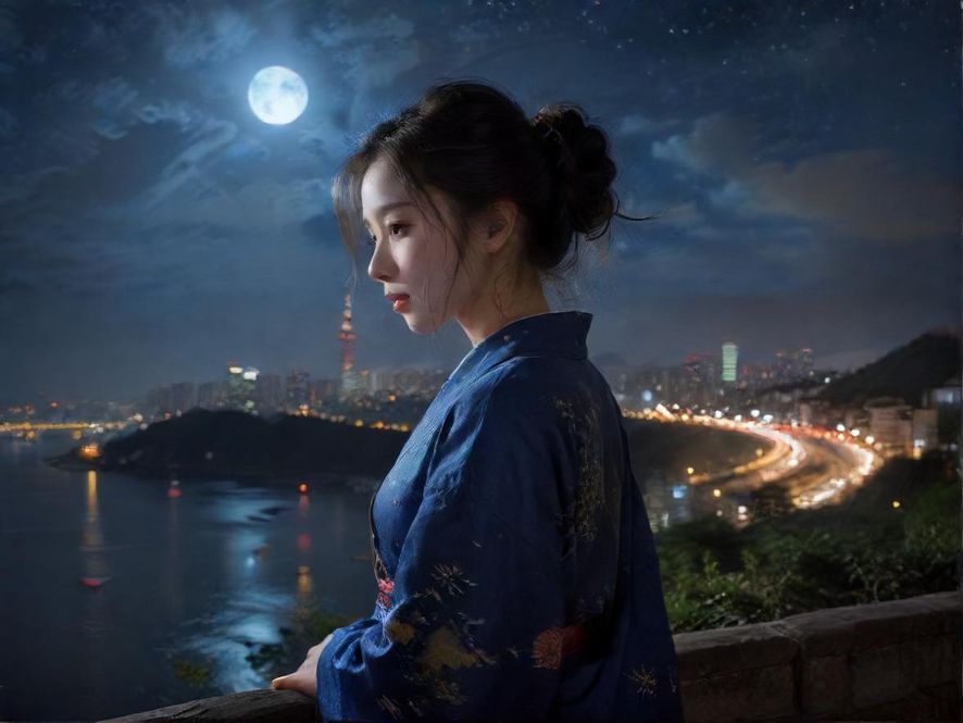 深圳璀璨夜景下，时尚男女在都市街区流连，充满电影感的氛围