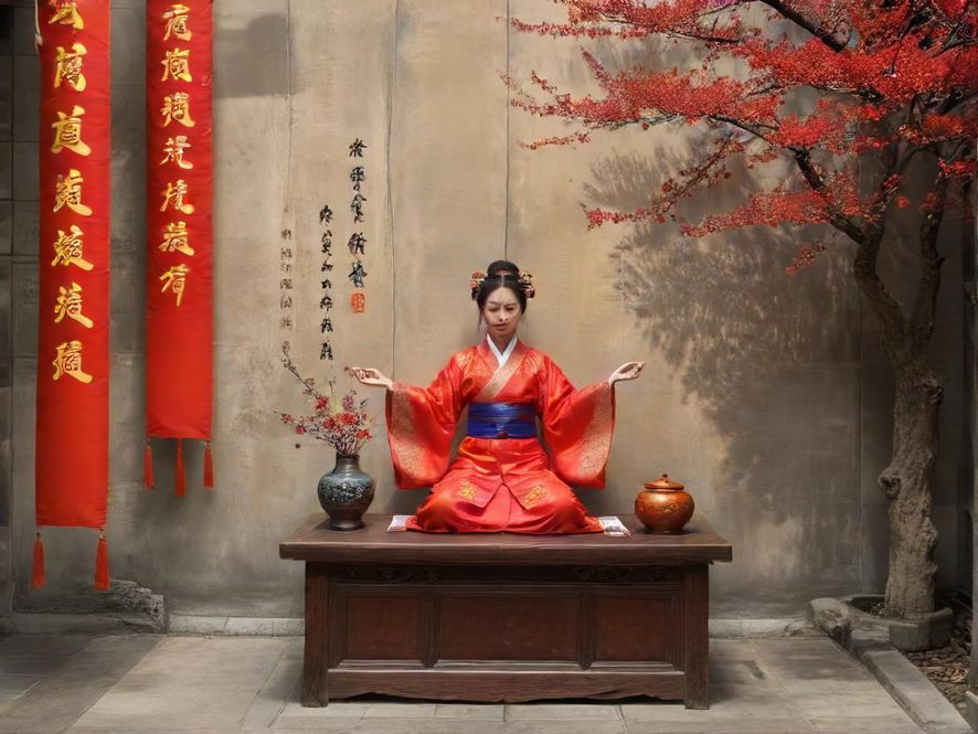 从高处俯瞰一处高端休闲场所的休息区，暖色调的灯光下，柔软的沙发和艺术品点缀其间，营造出宁静舒适的氛围。